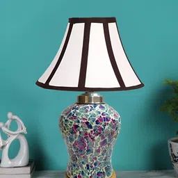 Devansh Black Glass Traditional Frusturical Shaped Table Lamp-picture-16