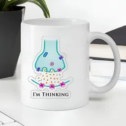 Giftii White & Blue Typography Printed Ceramic Mug 300ml-picture-24