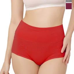 Bella Voste Pack Of 3 Super Combed High Rise Tummy Control Hipster Briefs-picture-36
