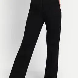 BROADSTAR Women Relaxed Straight Leg Loose Fit High-Rise Wide Leg Easy Wash Trousers-picture-8
