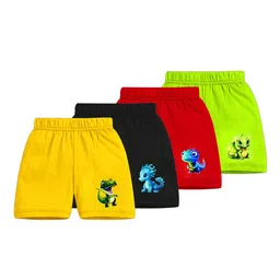 BAESD Kids Pack Of 4 Printed Low-Rise Cotton Shorts-picture-22