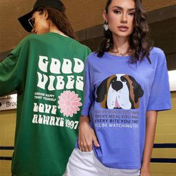 Christy World Pack Of 2 Printed Cotton Oversized T-shirts-picture-8