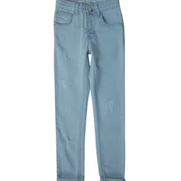 Gini and Jony Girls Slim Fit Mid-Rise Mildly Distressed Ripped Jeans-picture-38