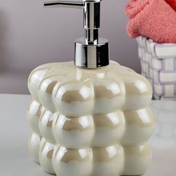 Kookee Beige Abstract Pattered Ceramic Soap Dispenser 400 ml-picture-48