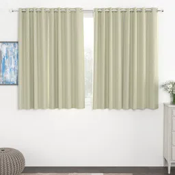 Story@home Beige Set of 4 Black Out Window Curtains-picture-18