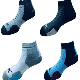 HRX by Hrithik Roshan Pack Of 4 Patterned Ankle Length Socks-picture-40
