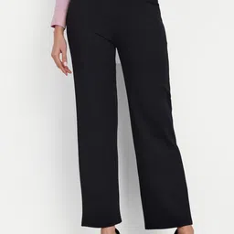 BROADSTAR Women Classic Straight Fit High-Rise  Trousers-image-89