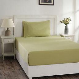 MASPAR Eden Green 144 TC Cotton Single Bedsheet With 1 Pillow Cover-picture-8