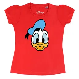 Disney by Wear Your Mind Girls Red Printed V-Neck T-shirt-picture-10