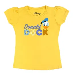 Disney by Wear Your Mind Girls Yellow Donald Duck Printed T-shirt-picture-23