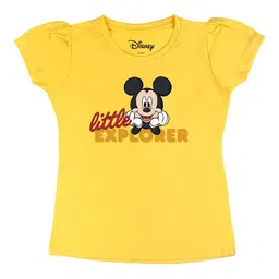 Disney by Wear Your Mind Girls Yellow Printed T-shirt-picture-23