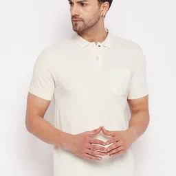 98 Degree North Polo Collar Solid Cotton T-Shirt-picture-28