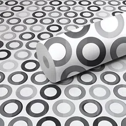WALLWEAR Grey & White Geometric Printed Waterproof Self-Adhesive Wallpaper-image-33