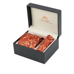 Alvaro Castagnino Men Red & Yellow Ethnic Motifs Printed Accessory Gift Set-picture-13