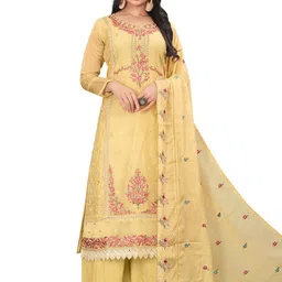 Stylee LIFESTYLE Floral Embroidered Unstitched Dress Material-image-34