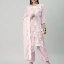 KALINI Embroidered Silk Georgette Unstitched Dress Material-picture-17