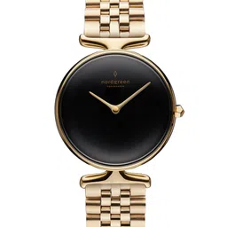 Nordgreen Women Black Mother of Pearl Dial & Gold Toned Strap Analogue Watch-picture-15