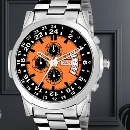 Versatile Men Printed Dial & Bracelet Style Straps Analogue Watch Pointing-image-15