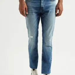 United Colors of Benetton Men Straight Fit Mildly Distressed Heavy Fade Cotton Jeans-picture-21