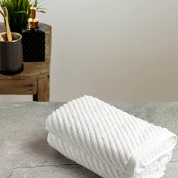 Nautica  Set Of 2 White Solid 600 GSM Pure Cotton Hand Towels-picture-29