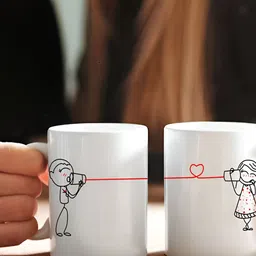 Phirki Studio Valentine Day Lovely Couple Design Coffee Mug Gift Set-picture-20
