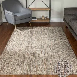 Coffee Wool Abstract 7' x 5' Hand Woven Carpet By Kaleen India-picture-19