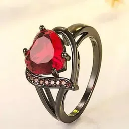 RUHI COLLECTION Platinum Plated Cubic Zirconia Studded Adjustable Finger Ring-picture-18