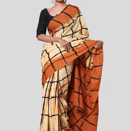 KALINI Checked Printed Pure Cotton Saree-picture-34