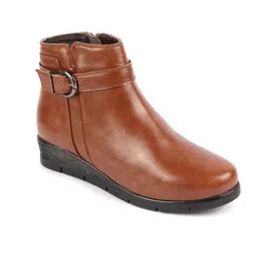 FAUSTO Women Buckle Detail Mid-Top Regular Boots-picture-25