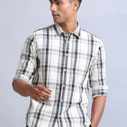 Bushirt Classic Tartan Checks Pure Cotton Casual Shirt-picture-15