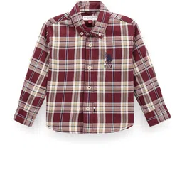 U.S. Polo Assn. Kids Boys Classic Tartan Checked Twill Weave Pure Cotton Casual Shirt-picture-54