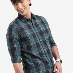 HIGHLANDER Tartan Checked Cotton Casual Shirt-image-0