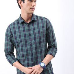 HIGHLANDER Slim Fit Tartan Checked Casual Shirt-picture-23