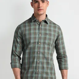 Arrow Sport Slim Fit Tartan Checks Twill Weave Cotton Casual Shirt-picture-29