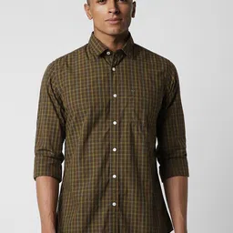 Van Heusen Sport Slim Fit Micro Checked Pure Cotton Casual Shirt-picture-35
