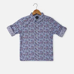 Allen Solly Junior Boys Slim Fit Floral Printed Cotton Casual Shirt-picture-53
