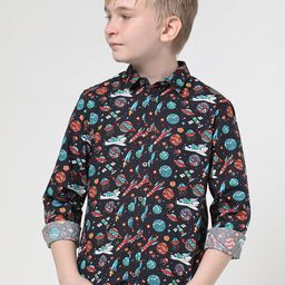 Jack & Jones Junior Boys Conversational Printed Pure Cotton Casual Shirt-picture-36