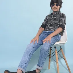 Crimsoune Club Boys Classic Slim Fit Floral Printed Casual Shirt-image-13