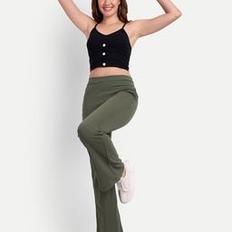 Next One Women Relaxed Flared High-Rise Non Iron Trousers-picture-24