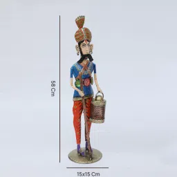 decorum Chowkidar Set Of 2 Multicolour Iron Figurines image 2