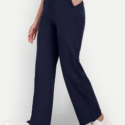 BROADSTAR Women High-Rise Tailored Parallel Trousers-image-49