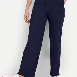 BROADSTAR Women Tailored Straight Fit High-Rise Easy Wash Stretchable Trousers-picture-33