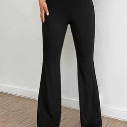 Next One Women Relaxed Straight Leg Flared High-Rise Easy Wash Trousers-picture-19