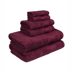 MYTRIDENT Soft Comfort Red 6 Pieces Pure Cotton 500 GSM Towel Set-picture-0