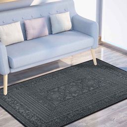 PRESTO Grey & White Traditional Printed Anti Skid Carpet-image-91