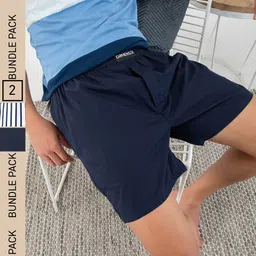 DaMENSCH Men Pack of 2 Assorted Ultra-Light Cotton Regular Fit Boxer Shorts-picture-38
