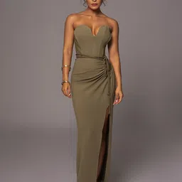 Bee Boe Strapless Corset Crop Top With Maxi Skirt-image-39