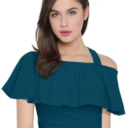 Sanwariya Silk Shoulder Strap Bardot Crop Top-picture-53