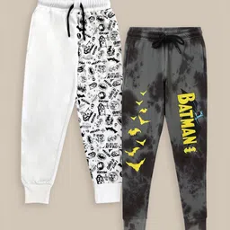 Kids Ville Boy Pack Of 2 Dc Comics Graphic Printed Regular Fit Track Pants-picture-10
