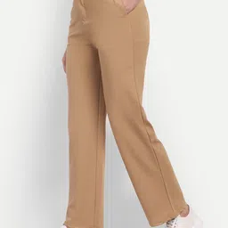 BROADSTAR Women Relaxed Straight Leg High-Rise Easy Wash Parallel Trousers-picture-30